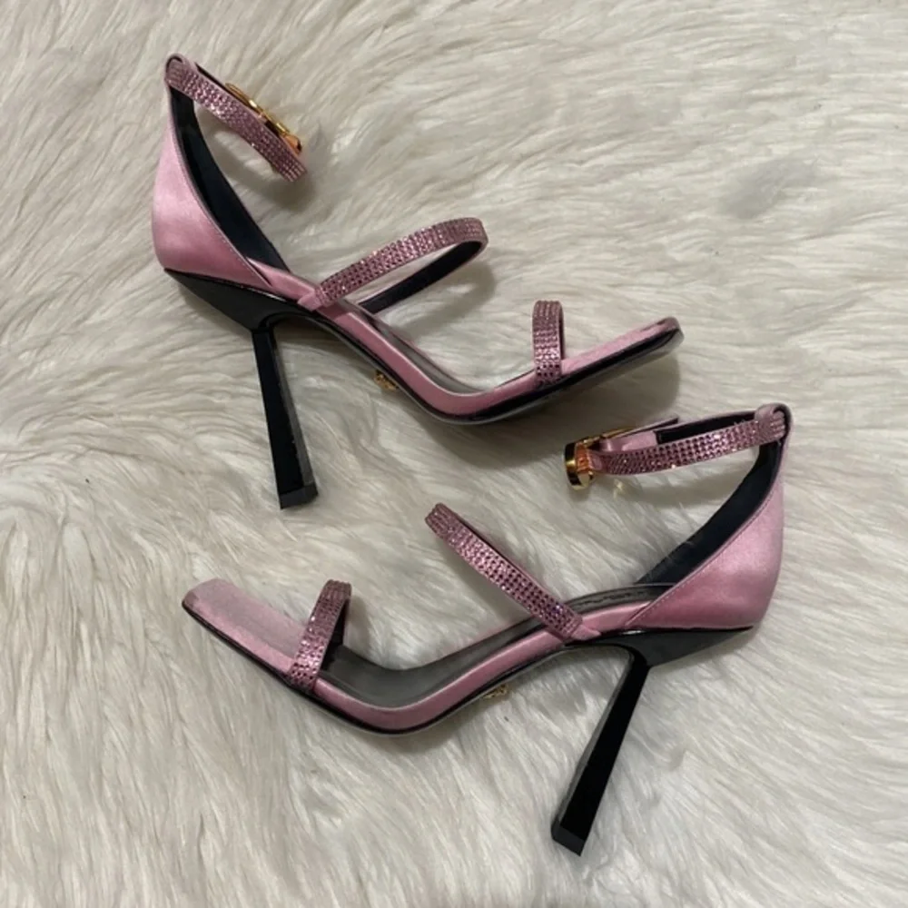 Versace Crystal Embellished ankle strap sandal size 35EU - Picture 6 of 17